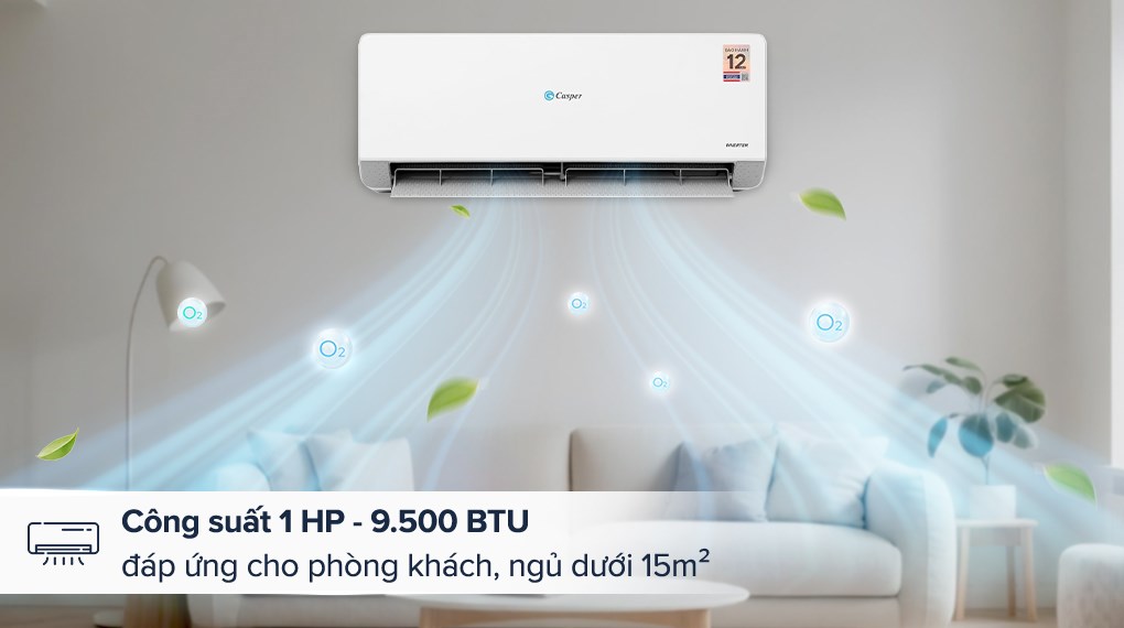 Máy lạnh treo tường Casper QC-09IU36A 1.0 HP Inverer